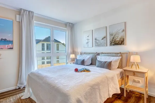 Schlafzimmer  Bernsteinquartier, Whg. 05.50 "Dünensonne"