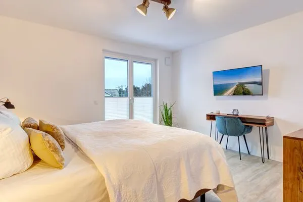 Schlafzimmer  Bernsteinquartier, Whg. 05.56 "Meeresgold"