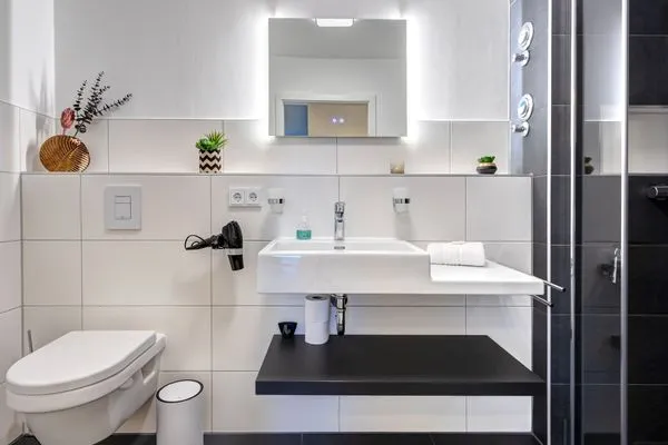 Badezimmer  Bernsteinquartier, Whg. 05.56 "Meeresgold"