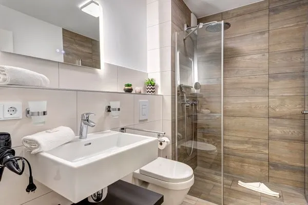 Badezimmer  Bernsteinquartier, Whg. 05.56 "Meeresgold"