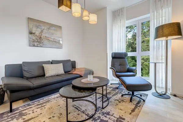 Wohnzimmer  Bernsteinquartier, Whg. 05.58 "Eichenkrone"