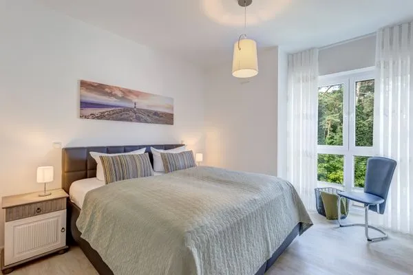 Schlafzimmer  Bernsteinquartier, Whg. 05.58 "Eichenkrone"