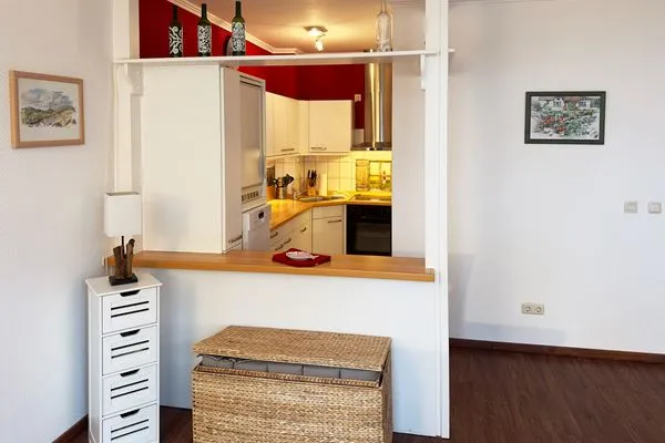 Küche in der Ferienwohnung Wattkieker in Wittdün auf Amrum Haus Nordenlicht Ferienwohnung Wattkieker