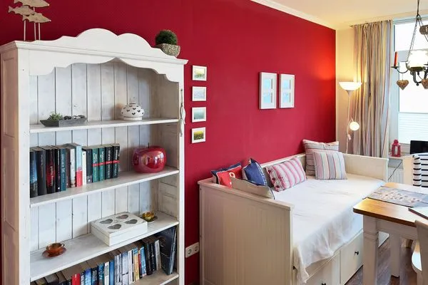 Wohnzimmer der Ferienwohnung Wattkieker in Wittdün auf Amrum Haus Nordenlicht Ferienwohnung Wattkieker