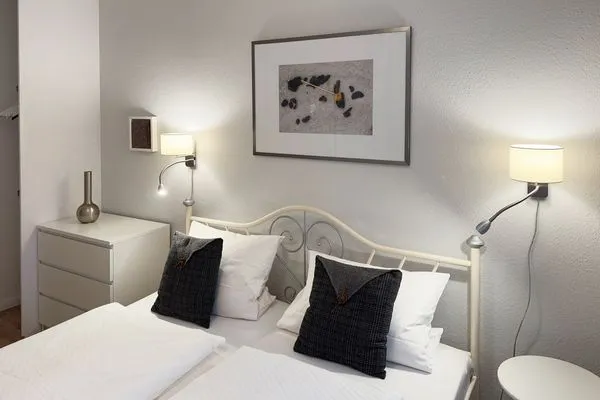 Schlafzimmer der Ferienwohnung Tidenblick in Wittdün auf Amrum  Ferienwohnung Tidenblick