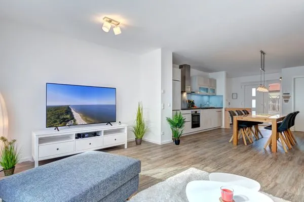 Wohnzimmer  Bernsteinquartier, Ferienhaus 06b "Lachmöwe"