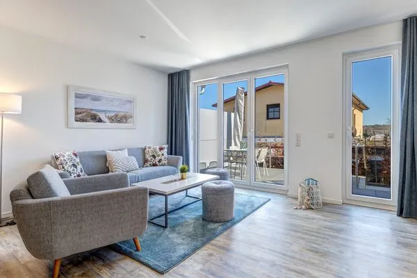 Wohnzimmer  Bernsteinquartier, Ferienhaus 09a "Meeresrauschen"