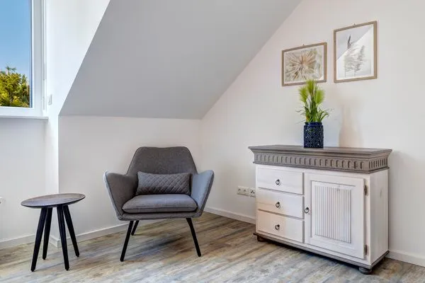 Schlafzimmer  Bernsteinquartier, Ferienhaus 09a "Meeresrauschen"