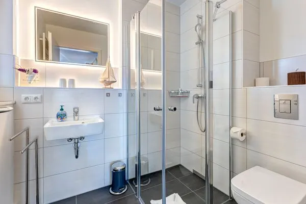 Badezimmer  Bernsteinquartier, Ferienhaus 09a "Meeresrauschen"