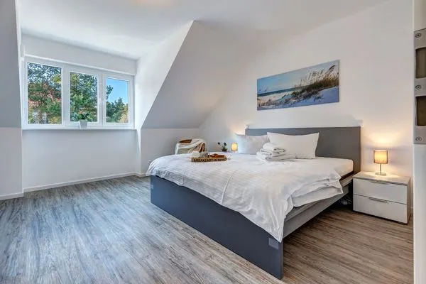 Schlafzimmer  Bernsteinquartier, Ferienhaus 09b "Ostseeparadies"