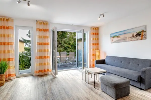 Wohnzimmer  Bernsteinquartier, Ferienhaus 09b "Ostseeparadies"