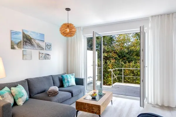 Wohnzimmer  Bernsteinquartier, Ferienhaus 09c "Ostseenest"