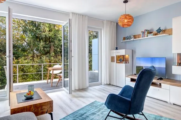 Wohnzimmer  Bernsteinquartier, Ferienhaus 09c "Ostseenest"