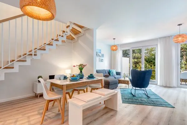 Wohnzimmer  Bernsteinquartier, Ferienhaus 09c "Ostseenest"