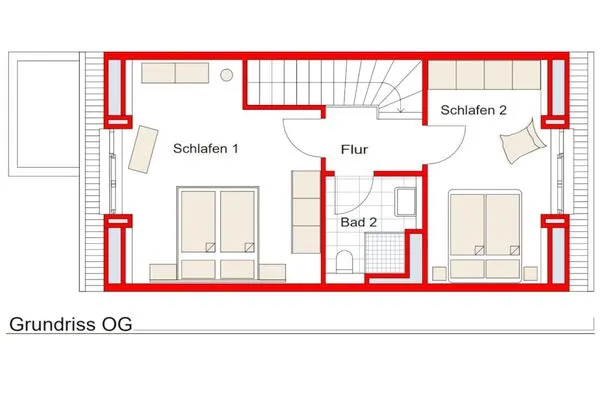 Grundriss  Bernsteinquartier, Ferienhaus 09c "Ostseenest"