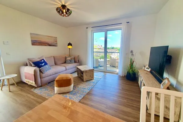 Wohnzimmer  Bernsteinquartier, Whg. 11.82 "Ankerplatz"