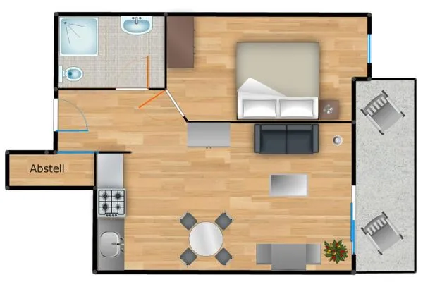Grundriss  Residenz am Balmer See, Whg. 01