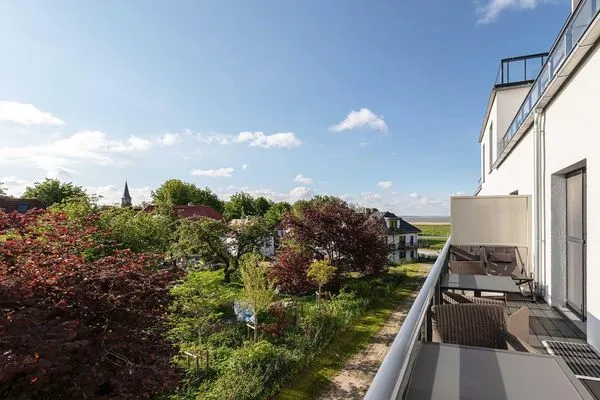 Ferienwohnung Columbus Suite Ostseebad Wustrow ZweiWasser Alte Seefahrtschule Balkon  Columbus Suite