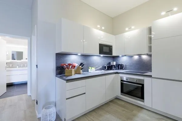 Ferienwohnung Magelan Suite Ostseebad Wustrow ZweiWasser Alte Seefahrtschule Küche  Magelan Suite