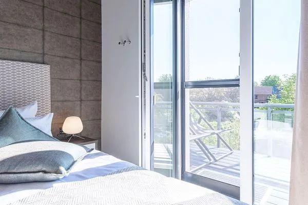 Ferienwohnung Magelan Suite Ostseebad Wustrow ZweiWasser Alte Seefahrtschule Schlafzimmer  Magelan Suite