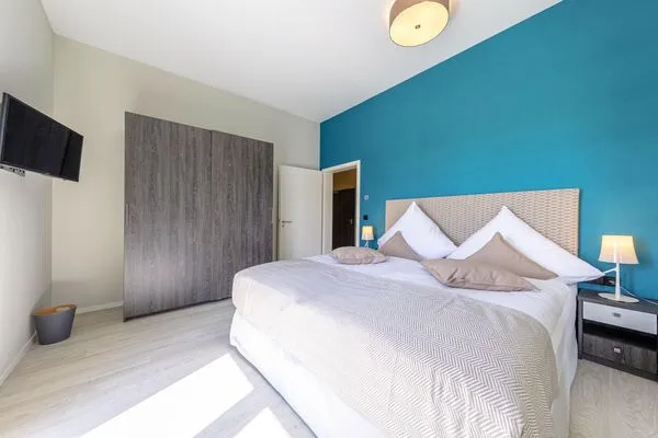 Ferienwohnung Vitus Bering Suite Ostseebad Wustrow ZweiWasser Alte Seefahrtschule Schlafzimmer  Vitus Bering Suite