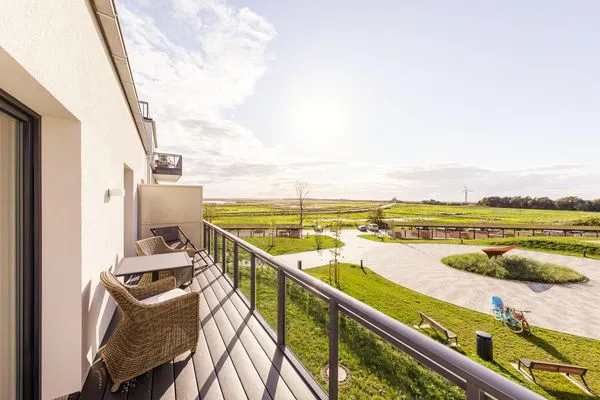 Ferienwohnung Ankerplatz Ostseebad Wustrow ZweiWasser Alte Seefahrtschule Balkon  Ankerplatz