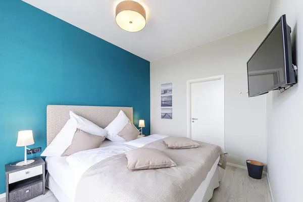 Ferienwohnung Ostseeperle Ostseebad Wustrow ZweiWasser Alte Seefahrtschule Schlafzimmer  Ostseeperle