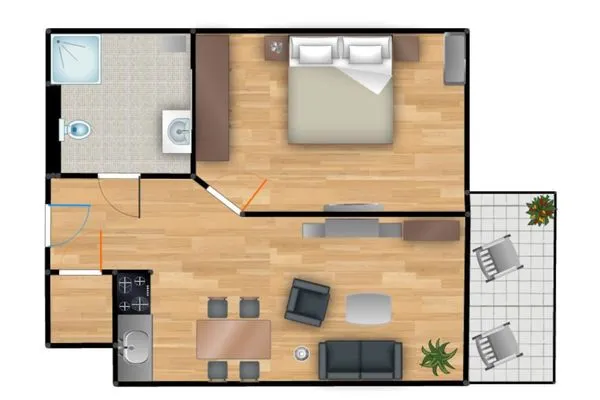 Grundriss  Residenz am Balmer See, Whg. 55