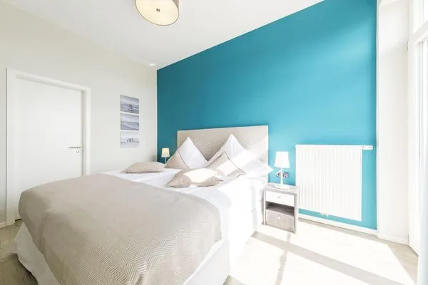 Ferienwohnung Wellenmeer Ostseebad Wustrow ZweiWasser Alte Seefahrtschule Schlafzimmer  Wellenmeer