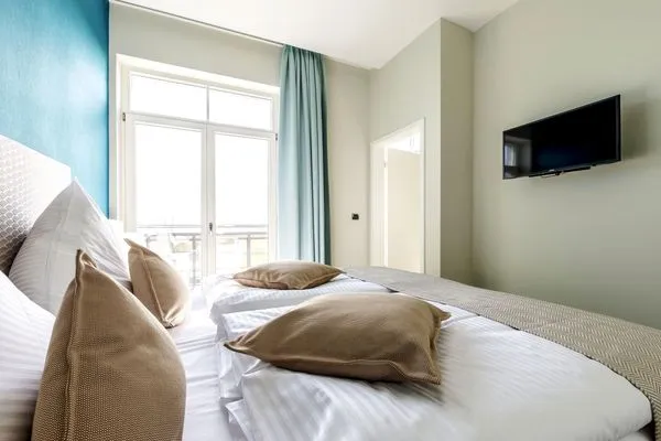 Ferienwohnung Wellenmeer Ostseebad Wustrow ZweiWasser Alte Seefahrtschule Schlafzimmer  Wellenmeer