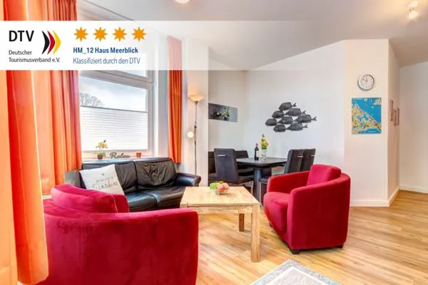 Wohnzimmer  Haus Meerblick, Whg. 12