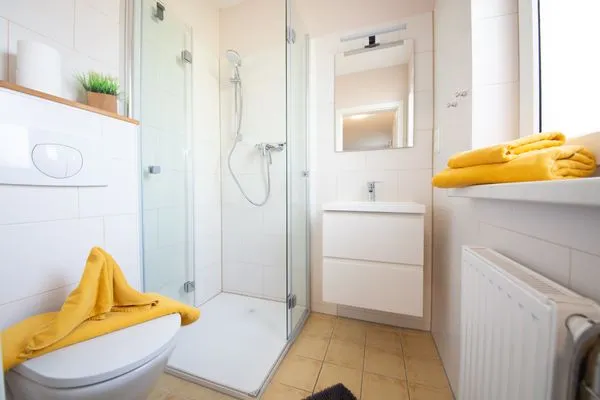 Badezimmer  Ferienwohnung Lütt-Matt´n