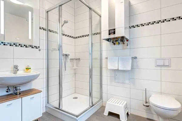 Badezimmer  Haus Barnheide, Whg. Sandburg