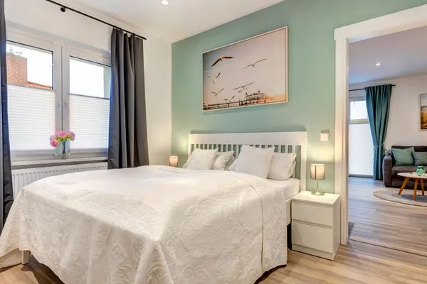 Bett  Haus Barnheide, Whg. Silbermöwe