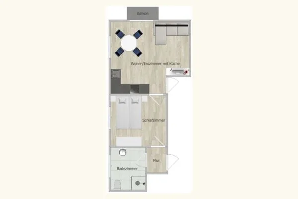 Grundriss  Haus Barnheide, Whg. Silbermöwe