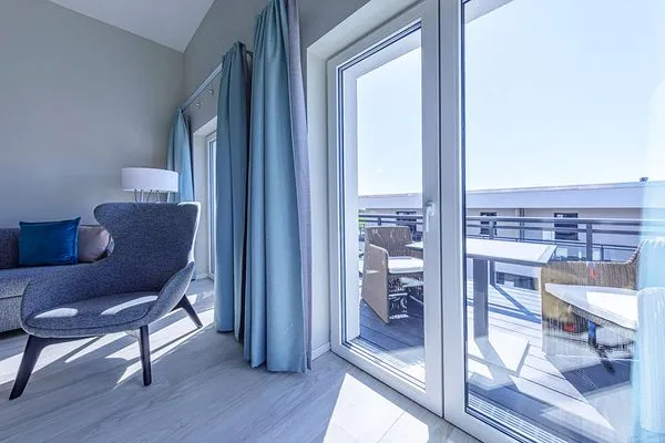 Ferienwohnung Ostseedeck Ostseebad Wustrow ZweiWasser Alte Seefahrtschule Balkonzugang  Ostseedeck