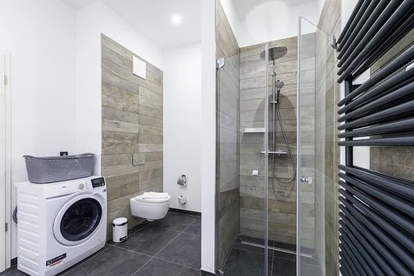 Ferienwohnung Ostseequartier Ostseebad Wustrow Bad mit ebenerdiger Dusche  Ostseequartier