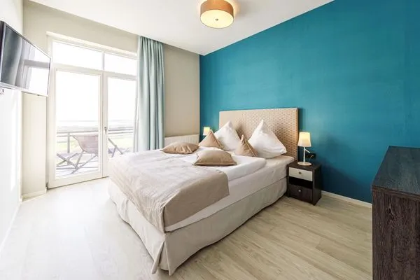 Ferienwohnung Ostseelounge Ostseebad Wustrow ZweiWasser Alte Seefahrtschule Schlafzimmer  Ostseelounge