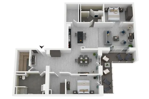 Ferienwohnung Ostseelounge Ostseebad Wustrow ZweiWasser Alte Seefahrtschule Grundriss  Ostseelounge