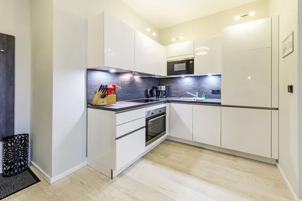 Ferienwohnung Boddenzeit Ostseebad Wustrow ZweiWasser Alte Seefahrtschule Ausgestattete Küche  Boddenzeit