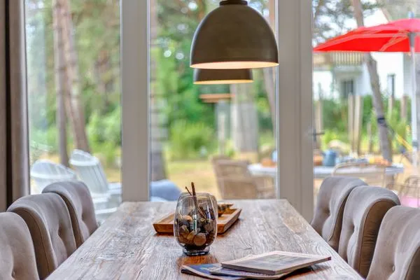 Wohnzimmer  Reethus 54° Loddin mit Sauna und Kamin