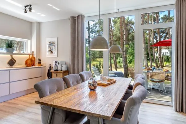 Küche / Küchenzeile  Reethus 54° Loddin mit Sauna und Kamin