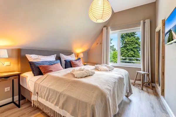 Schlafzimmer  Reethus 54° Loddin mit Sauna und Kamin