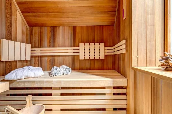 Sauna  Reethus 54° Loddin mit Sauna und Kamin