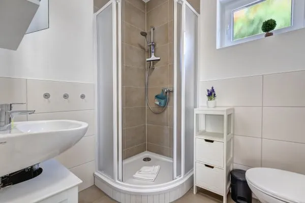 Badezimmer  Ferienwohnung Strandkörv