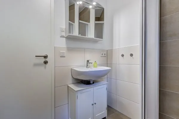 Badezimmer  Ferienwohnung Strandkörv