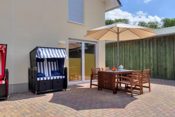 Terrasse  Ferienwohnung Strandkörv