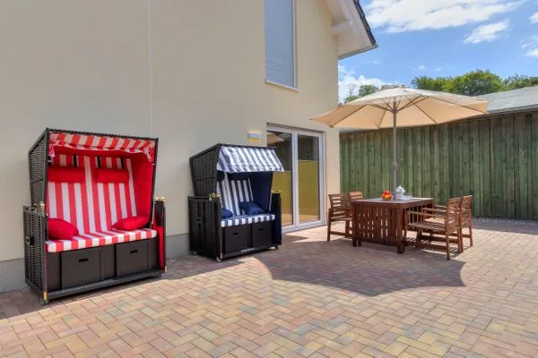 Terrasse  Ferienwohnung Strandkörv