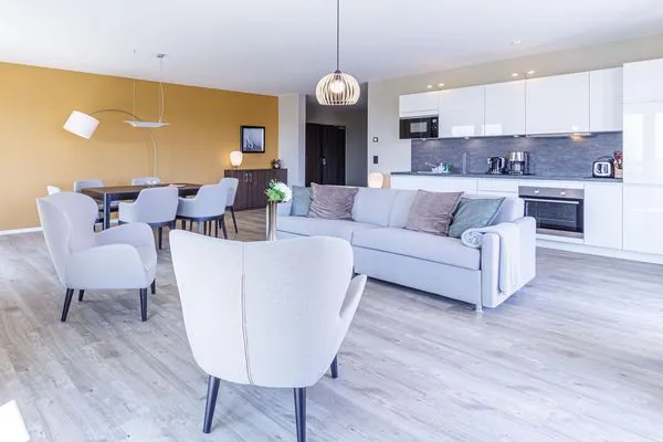 Ferienwohnung Boddendeck Ostseebad Wustrow ZweiWasser Alte Seefahrtschule Gemütliches Wohnzimmer  Boddendeck