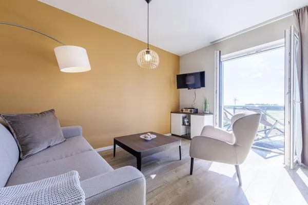 Ferienwohnung Sonnenberg Ostseebad Wustrow ZweiWasser Alte Seefahrtschule Gemütlicher Wohnbereich  Sonnenberg